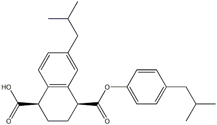 (1S,4R)-7-isobutyl-1-(4-isobutylphenyl)-1,2,3,4-tetrahydronaphthalene-1,4-dicarboxylic acid Struktur