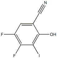 4,5-Difluoro-2-hydroxy-3-iodo-benzonitrile Struktur