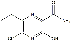 5-chloro-6-ethyl-3-hydroxypyrazine-2-carboxamide Struktur