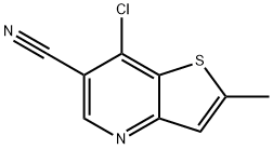 7-Chloro-2-methylthieno[3,2-b]pyridine-6-carbonitrile Struktur