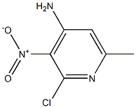 2-Chloro-6-methyl-3-nitro-pyridin-4-ylamine Struktur