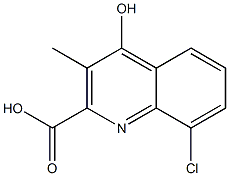 8-Chloro-4-hydroxy-3-methyl-quinoline-2-carboxylic acid Struktur