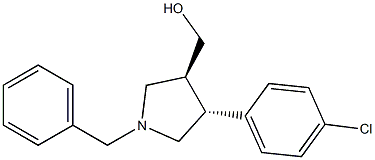 ((3S,4R)-1-benzyl-4-(4-chlorophenyl)pyrrolidin-3-yl)methanol Struktur