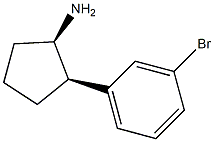 (1R,2R)-2-(3-bromophenyl)cyclopentanamine Struktur