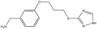 (3-(3-(1H-1,2,4-triazol-3-ylthio)propoxy)phenyl)methanamine Struktur