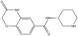 (R)-3-oxo-N-(piperidin-3-yl)-3,4-dihydro-2H-benzo[b][1,4]oxazine-6-carboxamide Struktur