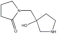 1-((3-hydroxypyrrolidin-3-yl)methyl)pyrrolidin-2-one Struktur