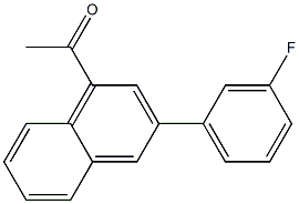 1-(3-(3-fluorophenyl)naphthalen-1-yl)ethanone Struktur