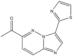 1-(3-(thiazol-2-yl)imidazo[1,2-b]pyridazin-6-yl)ethanone Struktur