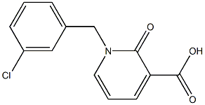 1-(3-chlorobenzyl)-2-oxo-1,2-dihydropyridine-3-carboxylic acid Struktur