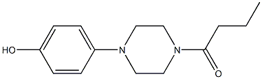 1-(4-(4-hydroxyphenyl)piperazin-1-yl)butan-1-one Struktur