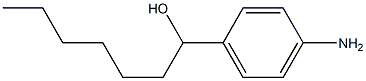 1-(4-aminophenyl)heptan-1-ol Struktur