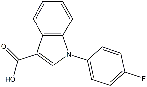 1-(4-fluorophenyl)-1H-indole-3-carboxylic acid Struktur