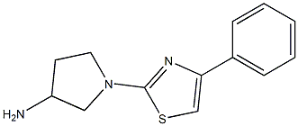 1-(4-phenylthiazol-2-yl)pyrrolidin-3-amine Struktur