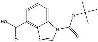 1-(tert-butoxycarbonyl)-1H-benzo[d]imidazole-4-carboxylic acid Struktur