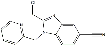 2-(chloromethyl)-1-(pyridin-2-ylmethyl)-1H-benzo[d]imidazole-5-carbonitrile Struktur