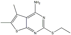 2-(ethylthio)-5,6-dimethylthieno[2,3-d]pyrimidin-4-amine Struktur