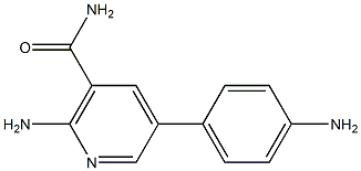 2-amino-5-(4-aminophenyl)nicotinamide Struktur