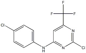 2-chloro-N-(4-chlorophenyl)-6-(trifluoromethyl)pyrimidin-4-amine Struktur