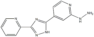 2-hydrazinyl-4-(3-(pyridin-2-yl)-1H-1,2,4-triazol-5-yl)pyridine Struktur