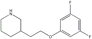 3-(2-(3,5-difluorophenoxy)ethyl)piperidine Struktur