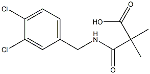 3-(3,4-dichlorobenzylamino)-2,2-dimethyl-3-oxopropanoic acid Struktur