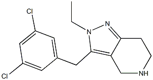 3-(3,5-dichlorobenzyl)-2-ethyl-4,5,6,7-tetrahydro-2H-pyrazolo[4,3-c]pyridine Struktur