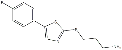 3-(5-(4-fluorophenyl)thiazol-2-ylthio)propanamine Struktur