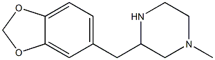 3-(benzo[d][1,3]dioxol-5-ylmethyl)-1-methylpiperazine Struktur