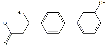 3-amino-3-(3'-hydroxybiphenyl-4-yl)propanoic acid Struktur