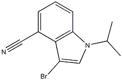 3-bromo-1-isopropyl-1H-indole-4-carbonitrile Struktur