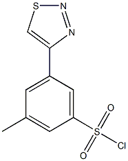 3-methyl-5-(1,2,3-thiadiazol-4-yl)benzene-1-sulfonyl chloride Struktur