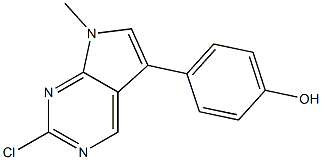 4-(2-chloro-7-methyl-7H-pyrrolo[2,3-d]pyrimidin-5-yl)phenol Struktur