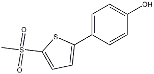 4-(5-(methylsulfonyl)thiophen-2-yl)phenol Struktur