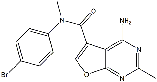 4-amino-N-(4-bromophenyl)-N,2-dimethylfuro[2,3-d]pyrimidine-5-carboxamide Struktur