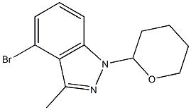 4-bromo-3-methyl-1-(tetrahydro-2H-pyran-2-yl)-1H-indazole Struktur