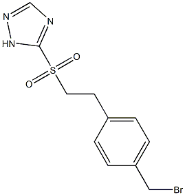 5-(4-(bromomethyl)phenethylsulfonyl)-1H-1,2,4-triazole Struktur