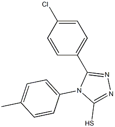 5-(4-chlorophenyl)-4-p-tolyl-4H-1,2,4-triazole-3-thiol Struktur