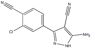 5-amino-3-(3-chloro-4-cyanophenyl)-1H-pyrazole-4-carbonitrile Struktur