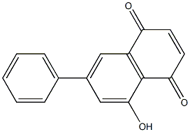 5-hydroxy-7-phenylnaphthalene-1,4-dione Struktur