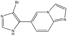 6-(4-bromo-1H-imidazol-5-yl)imidazo[1,2-a]pyridine Struktur