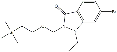 6-bromo-1-ethyl-2-((2-(trimethylsilyl)ethoxy)methyl)-1H-indazol-3(2H)-one Struktur