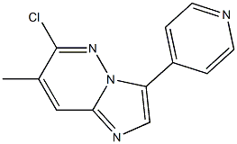 6-chloro-7-methyl-3-(pyridin-4-yl)imidazo[1,2-b]pyridazine Struktur