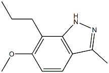 6-methoxy-3-methyl-7-propyl-1H-indazole Struktur