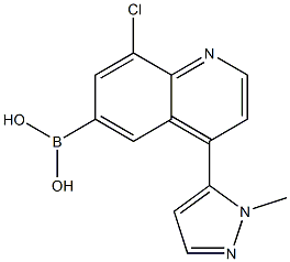 8-chloro-4-(1-methyl-1H-pyrazol-5-yl)quinolin-6-ylboronic acid Struktur