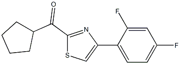 cyclopentyl(4-(2,4-difluorophenyl)thiazol-2-yl)methanone Struktur