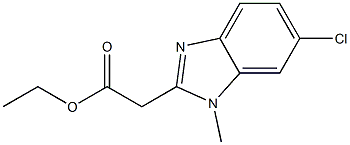 ethyl 2-(6-chloro-1-methyl-1H-benzo[d]imidazol-2-yl)acetate Struktur