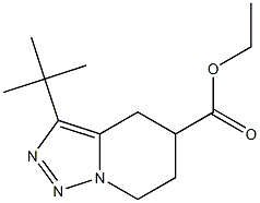 ethyl 3-tert-butyl-4,5,6,7-tetrahydro-[1,2,3]triazolo[1,5-a]pyridine-5-carboxylate Struktur