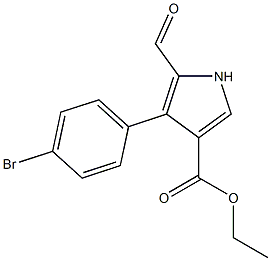 ethyl 4-(4-bromophenyl)-5-formyl-1H-pyrrole-3-carboxylate Struktur