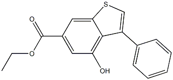 ethyl 4-hydroxy-3-phenylbenzo[b]thiophene-6-carboxylate Struktur